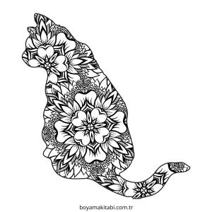 Mandala boyama sayfası – çizgi film temalı, basit çizim