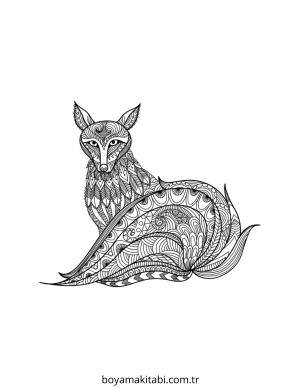 Mandala boyama sayfası – basit çizim, kolay boyama