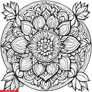Mandala boyama sayfası, coloring page, ,