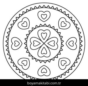 Mandala boyama sayfası – boyama etkinliği, çocuk aktivitesi