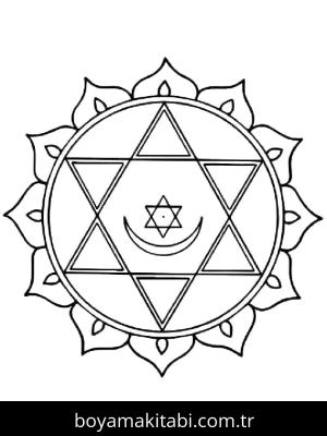 Mandala boyama sayfası – yaratıcılık, eğlenceli etkinlik