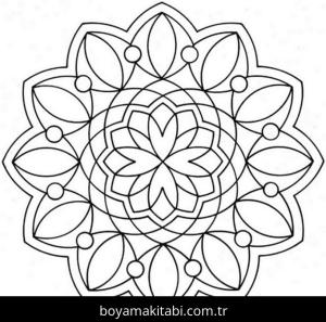 Mandala boyama sayfası – çocuk aktivitesi, PDF indir