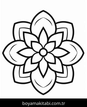 Mandala boyama sayfası – eğlenceli etkinlik, el becerilerini geliştirir