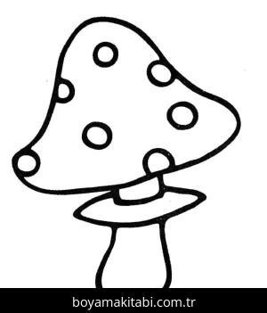 Mantar boyama sayfası – eğitici aktivite, yaratıcılık