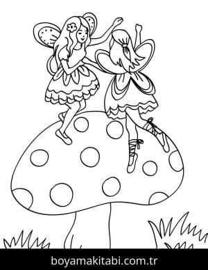 Mantar boyama sayfası – keyifli zaman, renkli çizimler