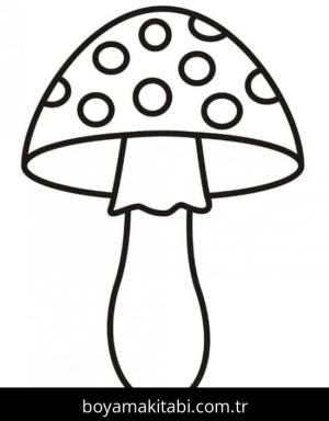 Mantar boyama sayfası – boyama çalışması, yaratıcılığı geliştirir