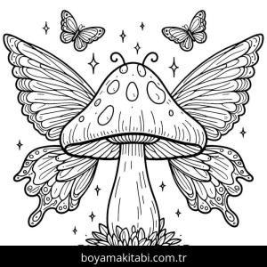 Mantar boyama sayfası – ücretsiz yazdır, boyama etkinliği