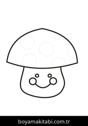 Mantar boyama sayfası – okul öncesi, evde etkinlik