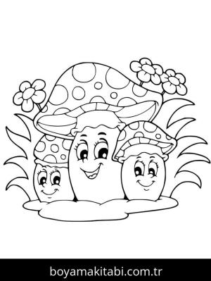 Mantar boyama sayfası – ücretsiz yazdır, boyama etkinliği