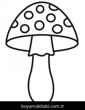 Mantar boyama sayfası – eğlenceli etkinlik, el becerilerini geliştirir