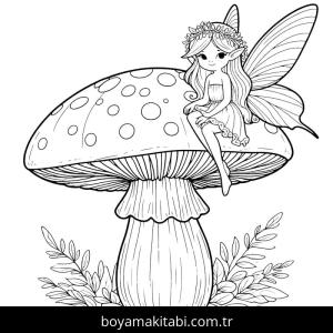 Mantar boyama sayfası – boyama çalışması, yaratıcılığı geliştirir