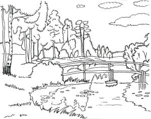 Manzara boyama sayfası,  coloring page, Ücretsiz Manzara, 