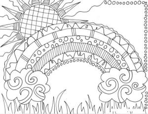 Manzara boyama sayfası,  coloring page, Gün Batımında Manzara, 