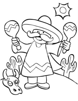 Marakas boyama sayfası,  coloring page, Meksikalı Adam Oyunu Marakas, 