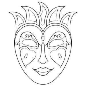 Mardi Gras boyama sayfası,  coloring page, Mardi Gras Maskesi, 