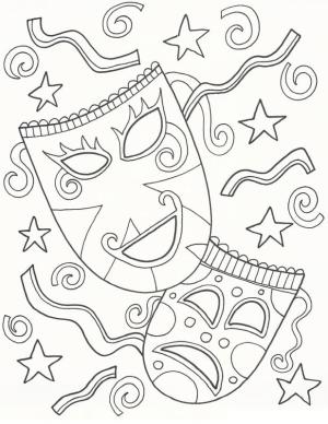 Mardi Gras boyama sayfası,  coloring page, Ücretsiz Mardi Gras, 