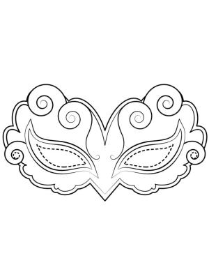 Mardi Gras boyama sayfası,  coloring page, Mardi Gras Elizabethan Maskesi, 