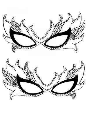 Mardi Gras boyama sayfası,  coloring page, Mart Çim Maskeleri, 