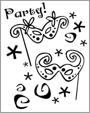 Mardi Gras boyama sayfası,  coloring page, Mardi Gras Partisi, 