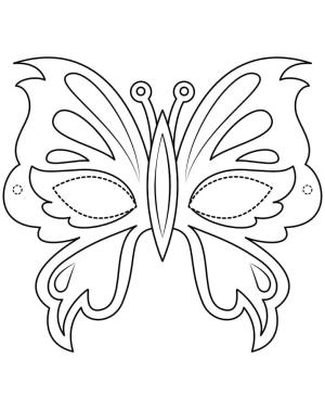 Mardi Gras boyama sayfası,  coloring page, Mardi Gras Kelebeği, 