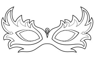 Mardi Gras boyama sayfası,  coloring page, Mardi Gras Maskeli Balo Maskesi, 