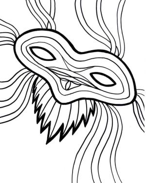 Mardi Gras boyama sayfası,  coloring page, Mardi Gras Maskesi Resmi, 