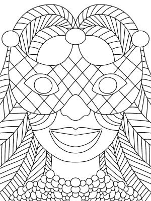 Mardi Gras boyama sayfası,  coloring page, Çocuklar İçin Ücretsiz Mardi Gras Çizimi, 