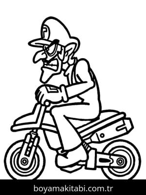 Mario Kart boyama sayfası – el becerilerini geliştirir, boyama çalışması
