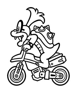 Mario Kart boyama sayfası,  coloring page, Mario Kart Iggy çok Tatlı, 