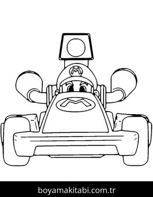 Mario Kart boyama sayfası – eğitici aktivite, yaratıcılık