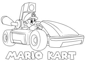 Mario Kart boyama sayfası,  coloring page, Mario Kart Oyunu, 