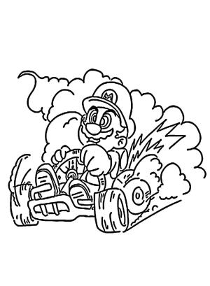 Mario Kart boyama sayfası,  coloring page, Çok Güzel Mario Kart, 