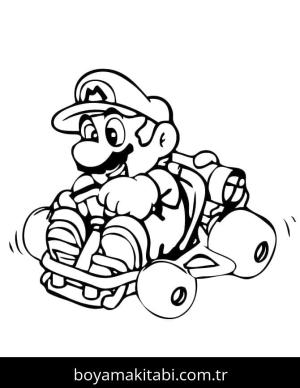 Mario Kart boyama sayfası – keyifli zaman, renkli çizimler
