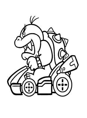 Mario Kart boyama sayfası,  coloring page, Mario Kart Morton Koopa Güzel, 