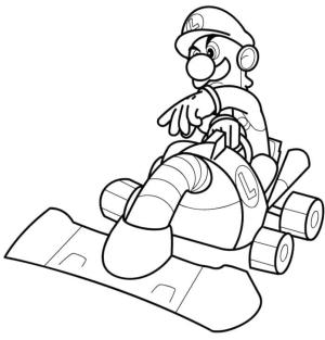 Mario Kart boyama sayfası,  coloring page, Mario Kart Luigi ücretsiz, 