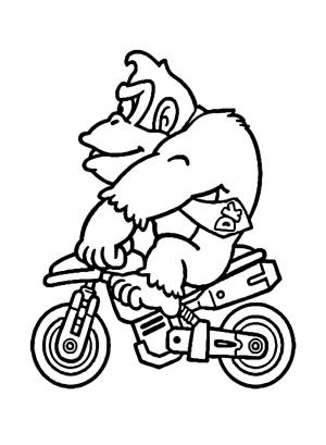 Mario Kart boyama sayfası,  coloring page, Mario Kart Eşek Şirketi, 