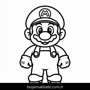 Mario boyama sayfası – renkli çizimler, okul öncesi