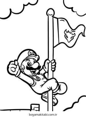 Mario boyama sayfası – PDF indir, sevimli karakter