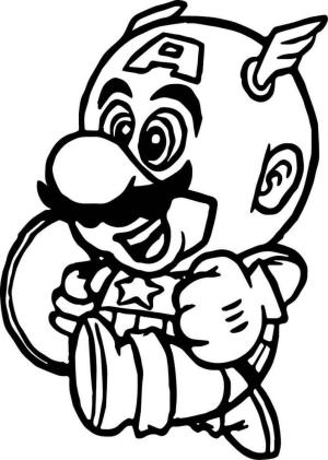 Mario boyama sayfası,  coloring page, Kaptan Mario, 