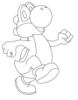 Mario boyama sayfası,  coloring page, Mutlu Yoshi, 