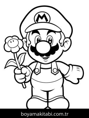 Mario boyama sayfası – boyama çalışması, yaratıcılığı geliştirir
