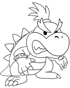 Mario boyama sayfası,  coloring page, Bowser Jr. Kızgın, 