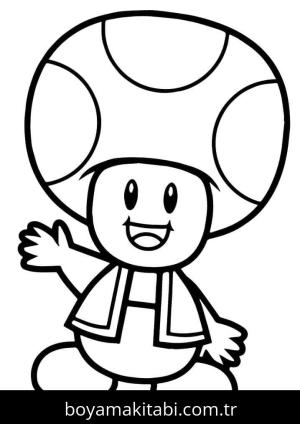 Mario boyama sayfası – sanatsal çalışma, çocuklar için