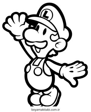 Mario boyama sayfası – çocuklar için, çizgi film temalı