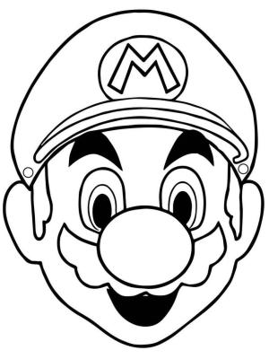 Mario boyama sayfası,  coloring page, Mario’nun Yüzü, 