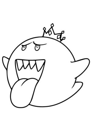 Mario boyama sayfası,  coloring page, Mario Kart Kral Boo, 