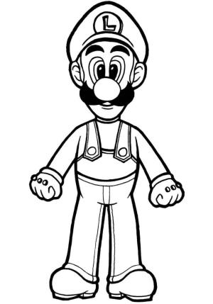 Mario boyama sayfası,  coloring page, Luigi, 