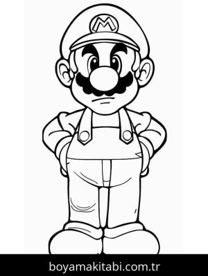 Mario boyama sayfası – yaratıcılık, eğlenceli etkinlik