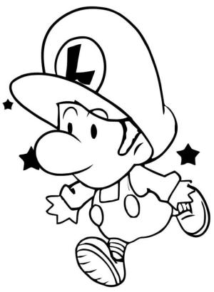 Mario boyama sayfası,  coloring page, Bebek Luigi, 