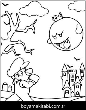 Mario boyama sayfası – boyama çalışması, yaratıcılığı geliştirir